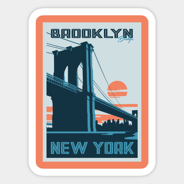 Brooklyn New York Design Sticker by Terrybogard97